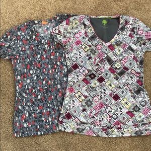 Nursing scrub tops